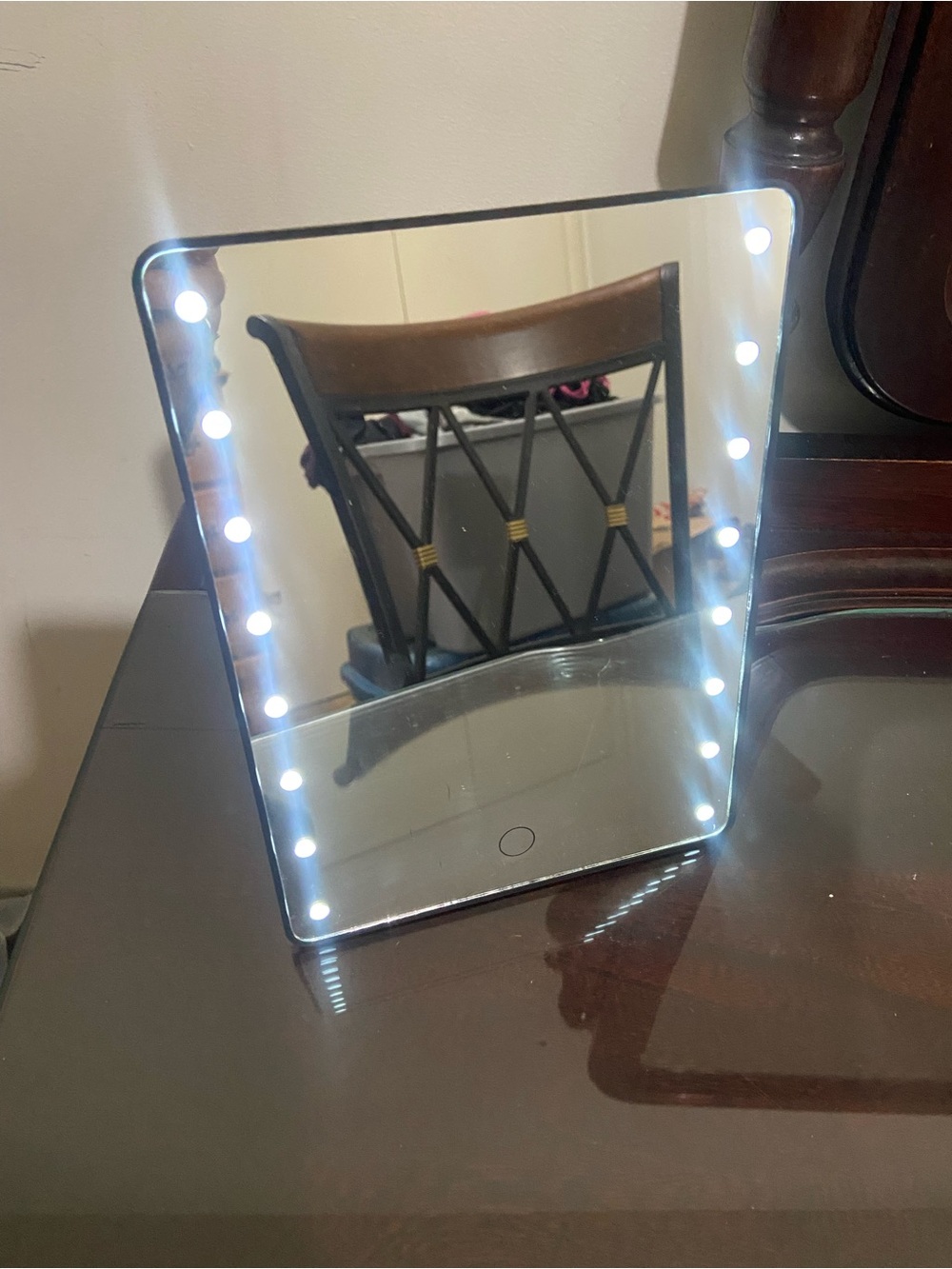 LED Lighted Touch Vanity Mirror - White